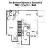 One Bedroom (Upstairs or Downstairs)